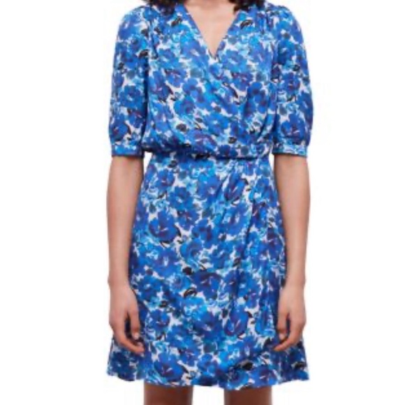 The Kooples Blue and White Floral Mini Dress - Picture 1 of 7